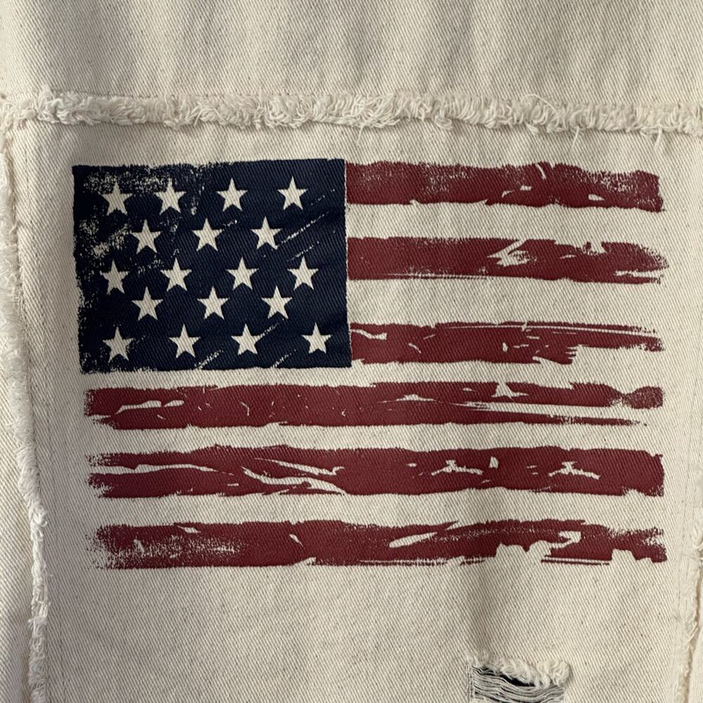 POL, Women’s Long Sleeve Sz M Long Sleeve Jacket With American Flag On The Back - Picture 11 of 15